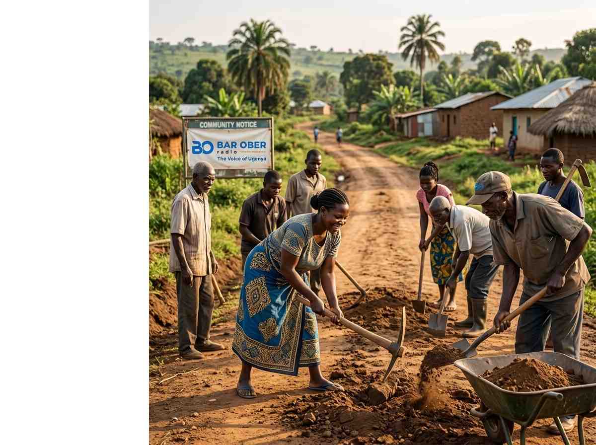 Road construction work with community labour in Siaya County